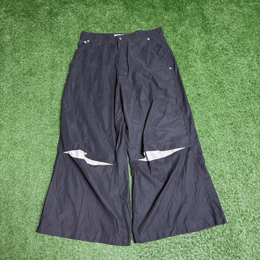 Kik Wear Vintage 90s Baggy Sweatpants Men’s 32 Black Y2K Streetwear Pants